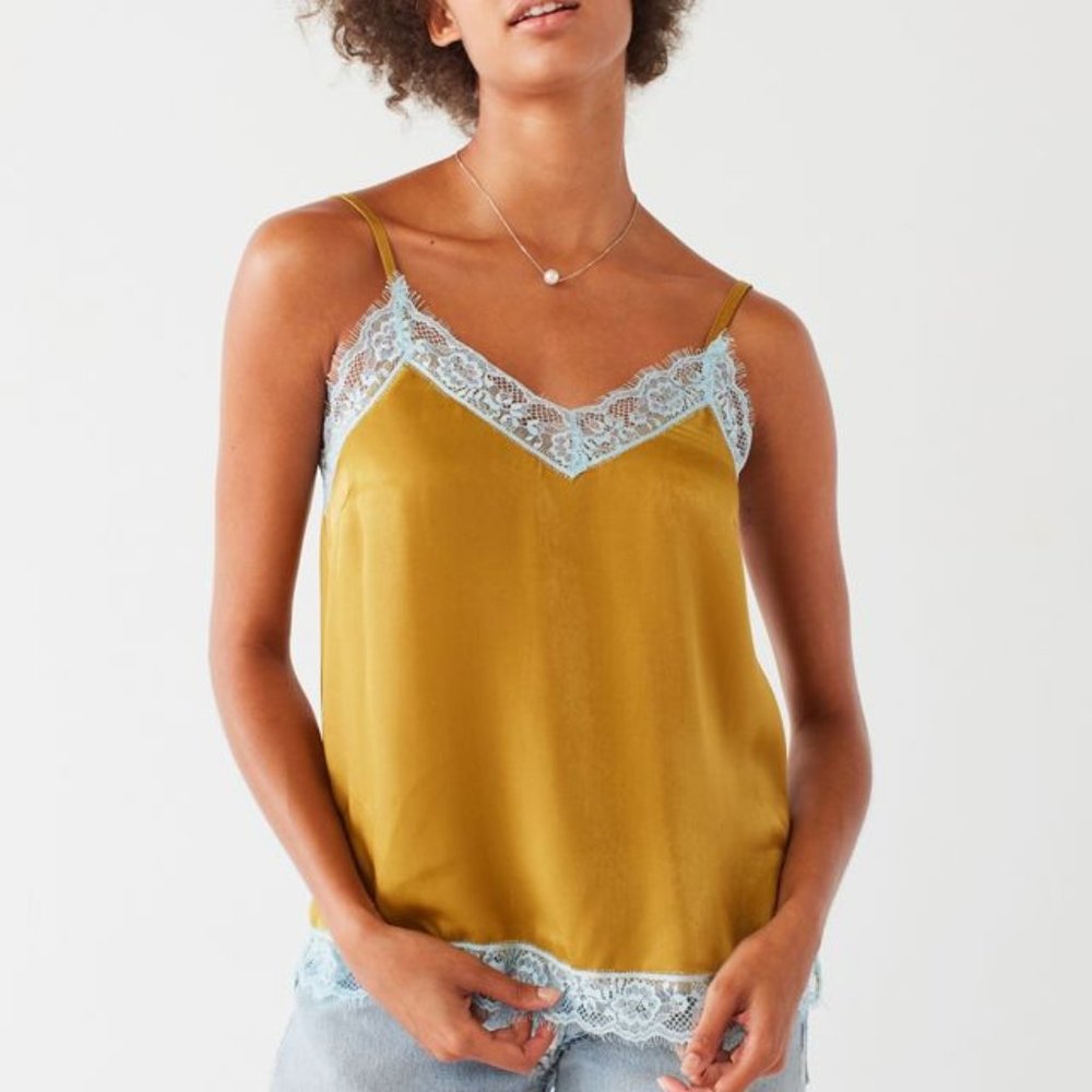 Urban Outfitters Satin Lace Trim Cami